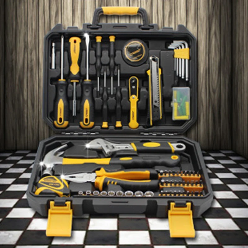 100 piece set бытовой набор инструментов Multi function repair аппаратный инструмент