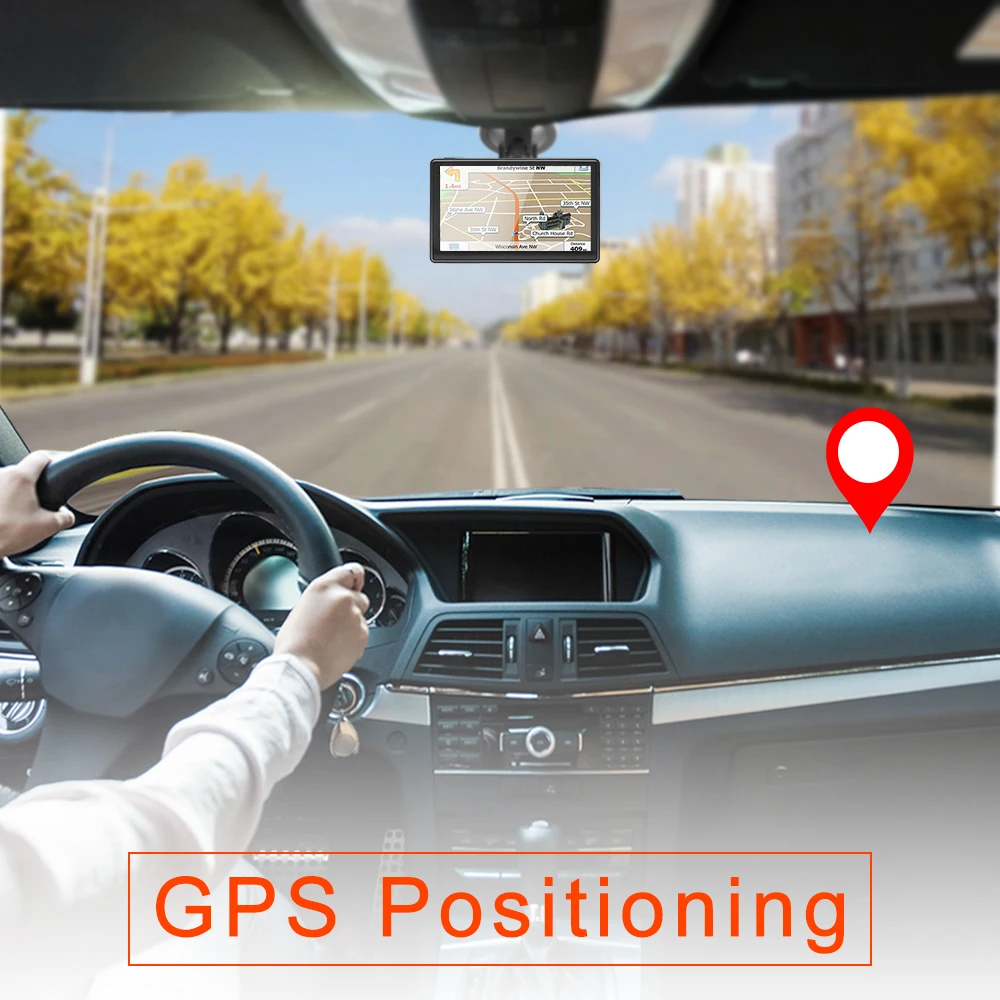 AMPrime 7 дюймов Автомобильный GPS навигатор FM Win CE емкостный экран 8 ГБ грузовик