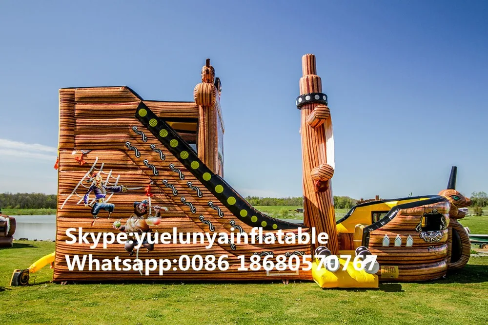 2016 прямые продажи с фабрики надувные горки надувной замок пиратский корабль|slide