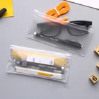 Прозрачный матовый конверт из ПВХ 500 шт.лот, сумка для ручек, пластиковая водонепроницаемая сумка для нижнего белья 18 см x 8 см