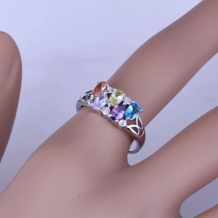 Любовный монолог оптом и в розницу! Женские разноцветные кольца с фианитом