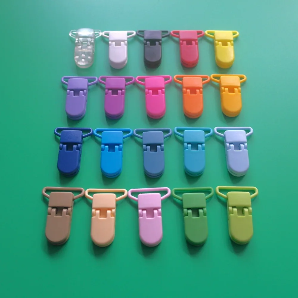 Пластиковые зажимы для соски пустышка 20 цветов 5 шт. 25 мм|suspender clips|plastic suspender
