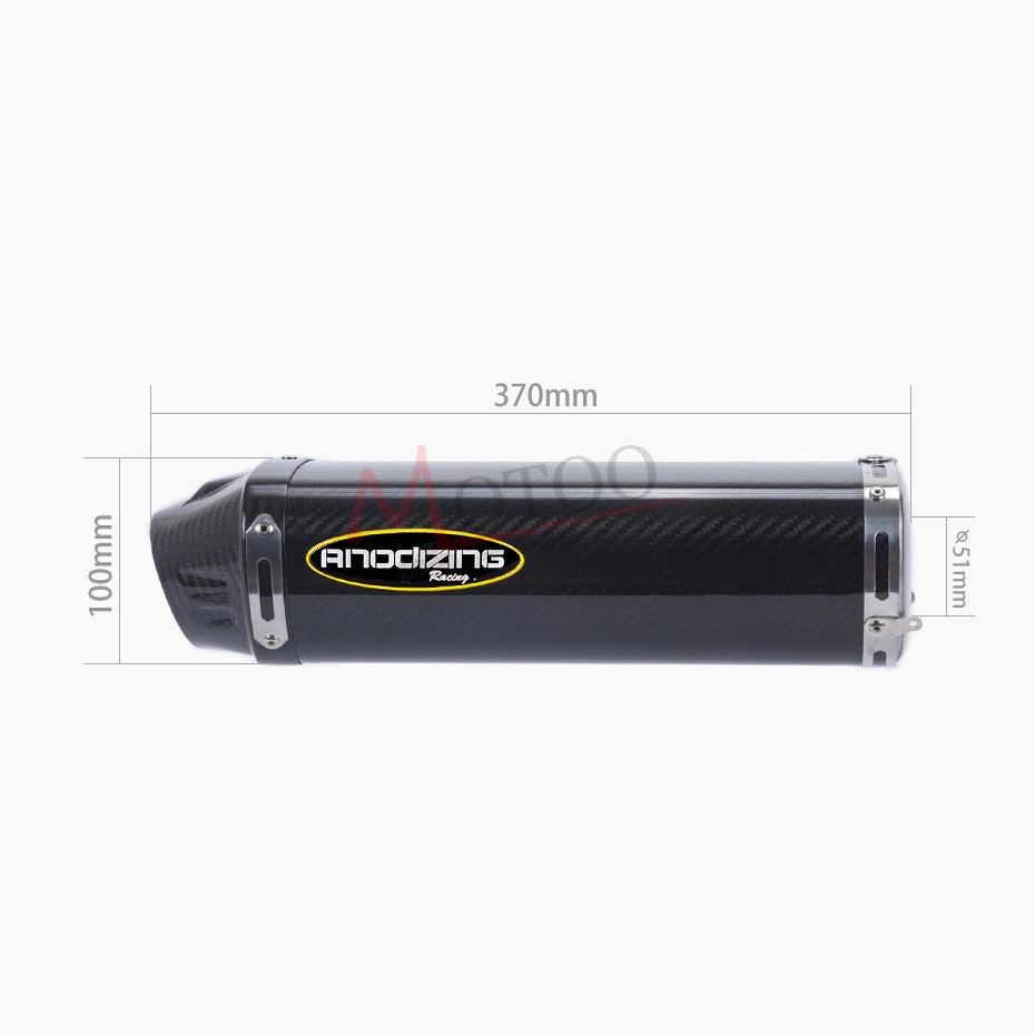 Motoo для HONDA CBR600RR 2007 2012 глушитель выхлопной трубы из углеродного волокна средняя