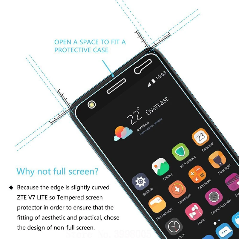 Защита экрана для ZTE Blade V7 Lite V7Lite закаленное стекло Защитное V 7 защитная пленка 5 |