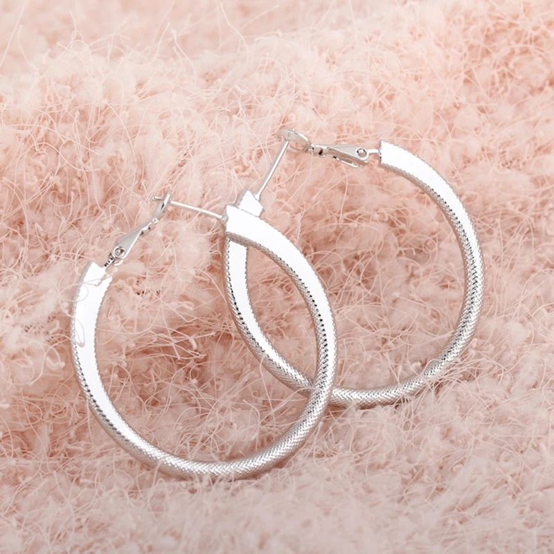 Модные медные с золотым покрытием большие серьги кольца для женщин Свадебные