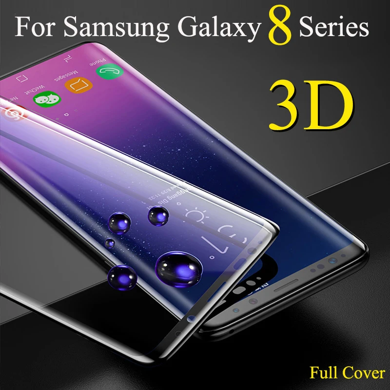 Для Samsung Galaxy S8 плюс Примечание 8 защитное стекло 3d Изогнутые полное покрытие amsung