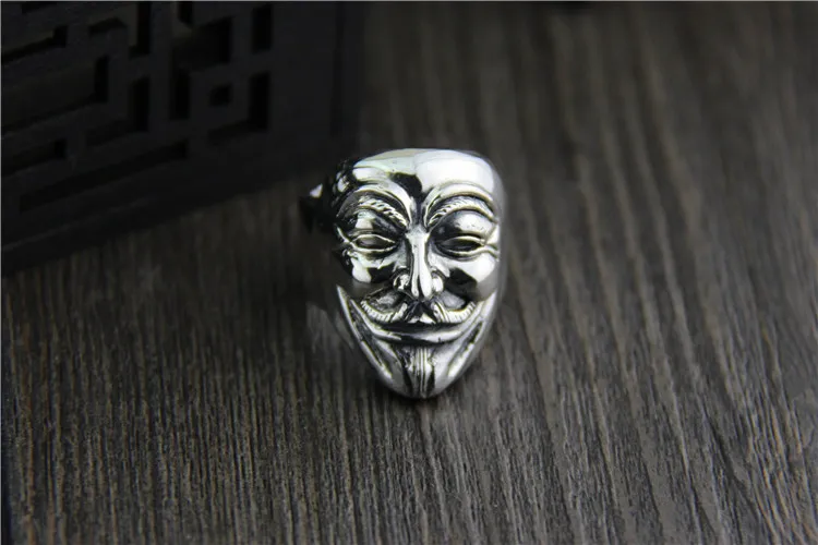 Настоящее серебро 925 пробы тайское Винтаж открытый размер Регулируемая маска для