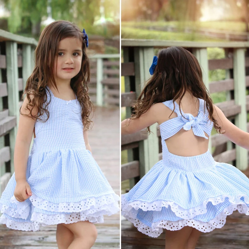 

Toddler Baby Girl Lace Stappy Dress Kids Girl Party Wedding Summer Tutu Dresses