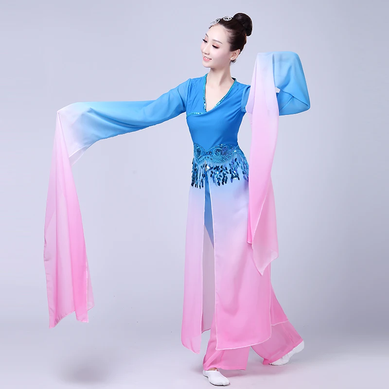 Hanfu одежда Древний китайский костюм Yangko Элегантный Национальный комплект с