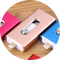 Pink Usb флешка Otg BRU 3в1, 8 ГБ, 16 ГБ, 32 ГБ, 64 ГБ, 128 ГБ, 256 ГБ, для Iphone, Ipad, телефона, планшета, lightning, android, флеш-накопитель, Usb флешки - Цвет: Pink