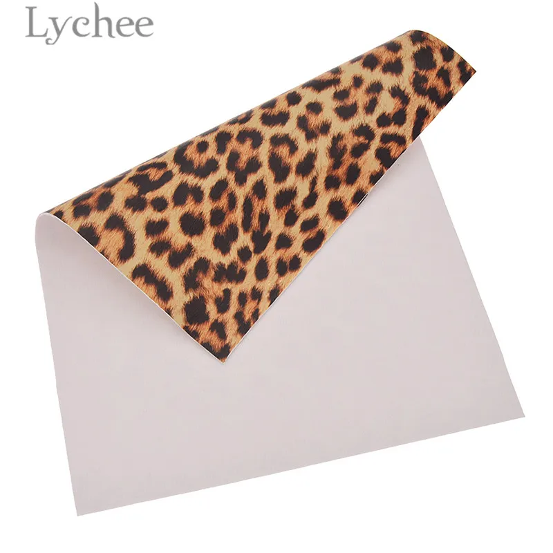 Lychee 29x21 см A4 Искусственный искусственного меха с леопардовым принтом из искусственной кожи Ткань Высокое качество синтетической кожи DIY Материал для сумки из натуральной кожи Ремни