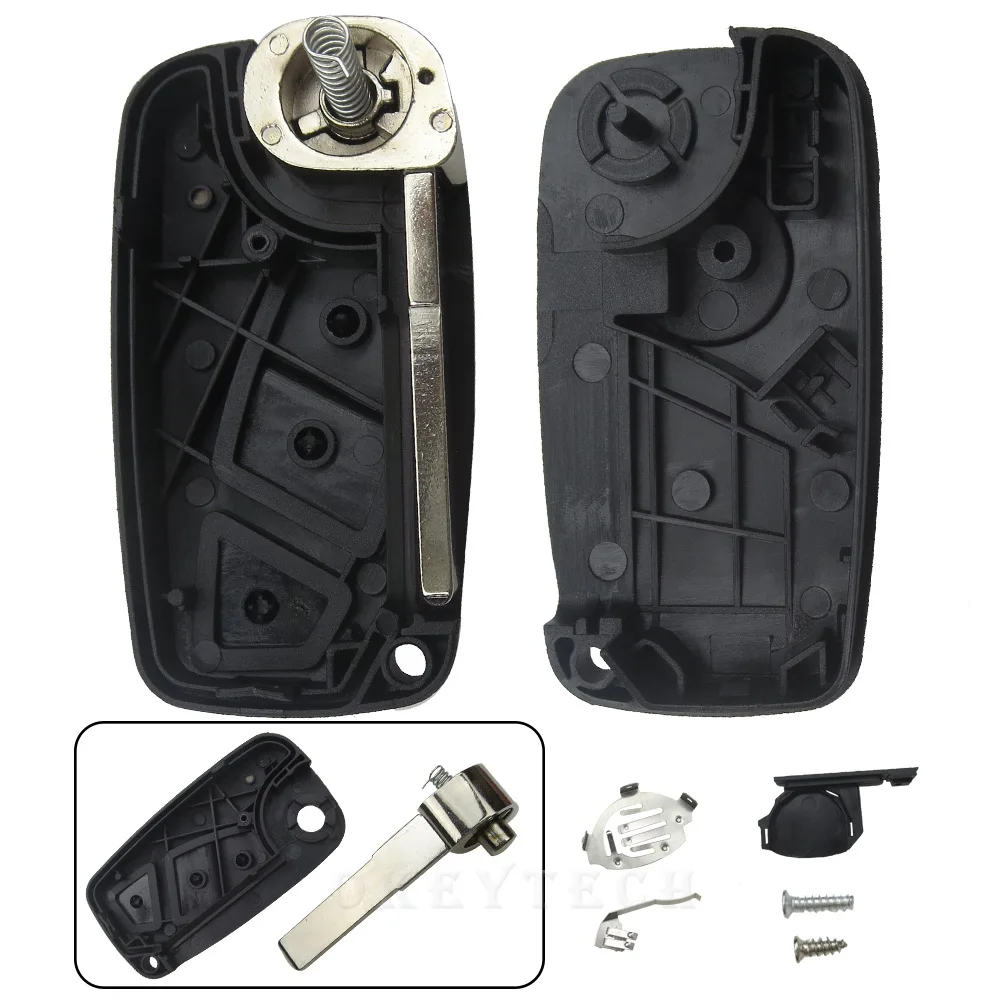 OkeyTech 3 кнопочный раскладной черный чехол для ключа с дистанционным управлением