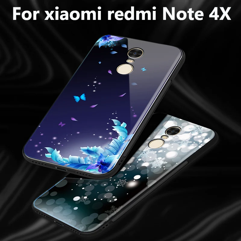 Чехол для xiaomi redmi Note 4X модная задняя крышка из закаленного стекла чехол Redmi 4 X