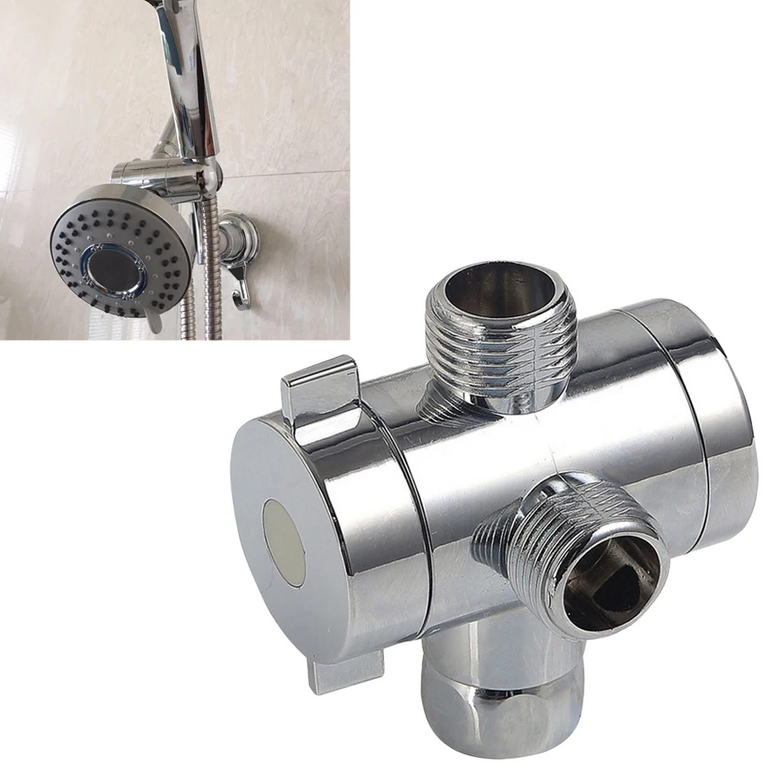 

Filling Valves 3 Way Shower Head Diverter Valve -G1/2" Three Function Switch Adapter Valve for Toilet Bidet Parts