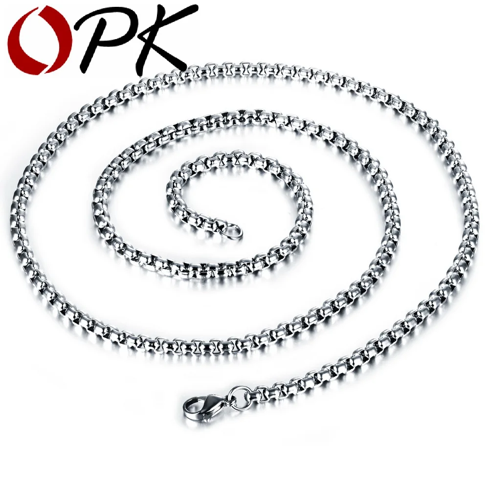 Мужская цепочка из нержавеющей стали 316L с квадратными звеньями|necklace long|necklace