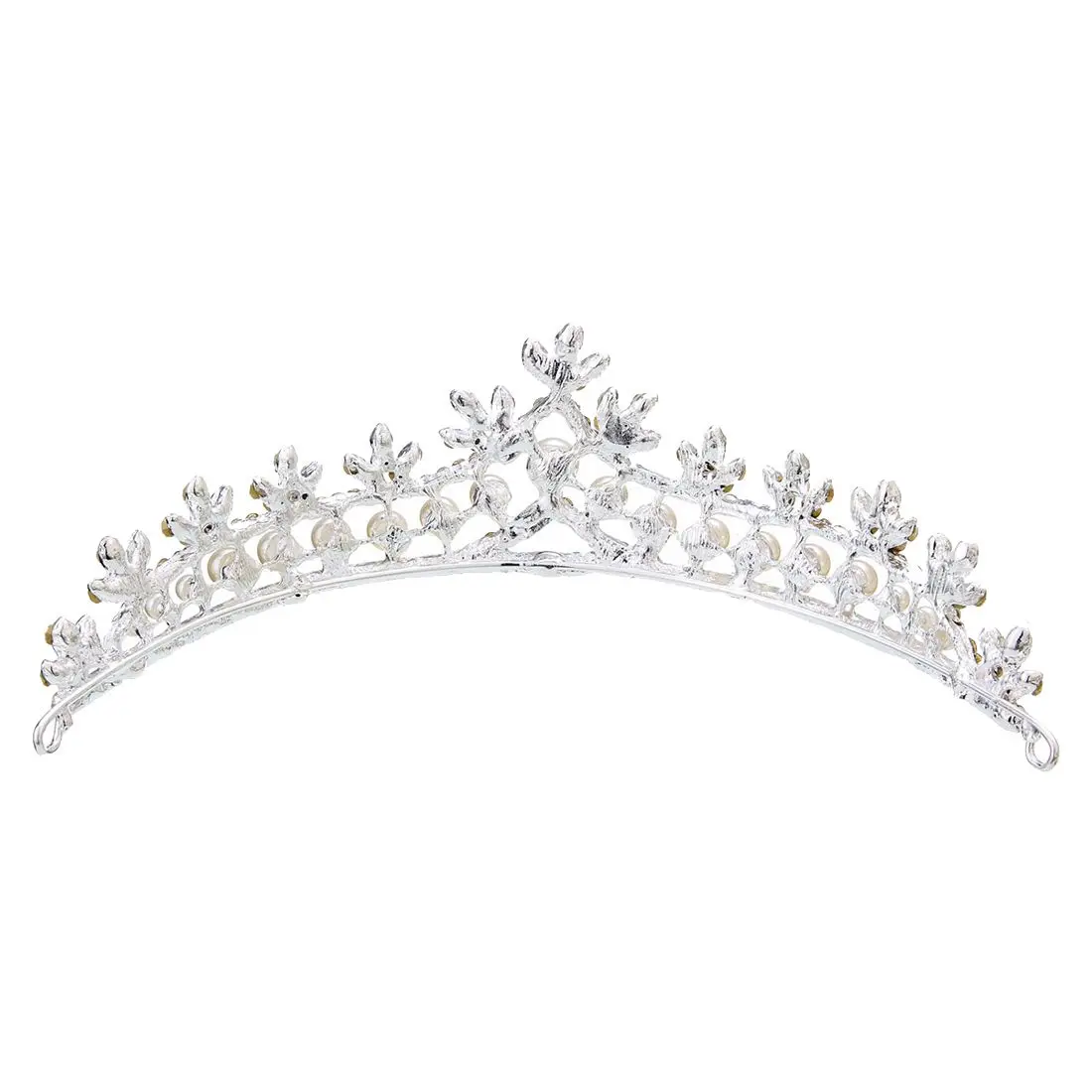 Свадебная тиара принцессы со стразами и искусственным жемчугом свадебная корона