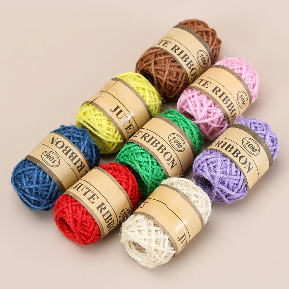 10m*1mm Natural Jute Twine DIY Rope Cord Hemp Ropes String Rustic Packing Wedding Home Textile Garment Decoration Craft | Дом и сад