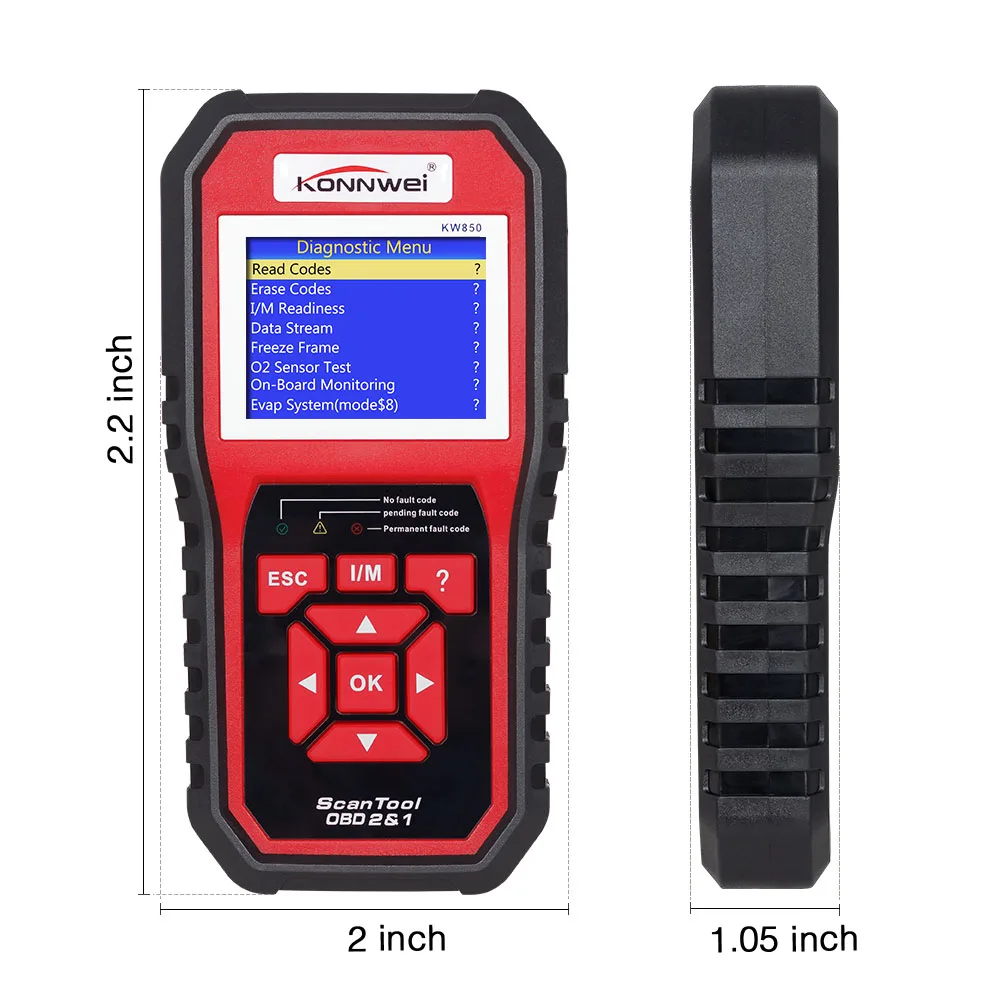 KONNWEI KW850 полный OBD2 автомобильный диагностический инструмент KW 850 OBDII Авто сканер PK AD410 NT301 обновление бесплатно на ПК с RU/UK/BR склад