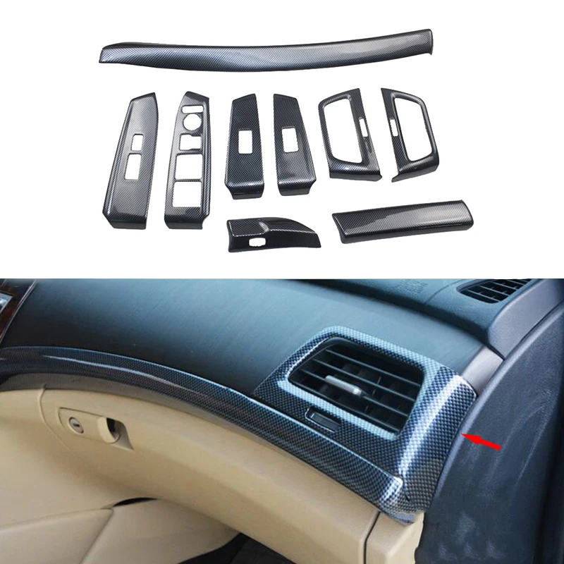 

9pcs Air Outlet Window Lift Cover Trim For Honda Accord 08-2012