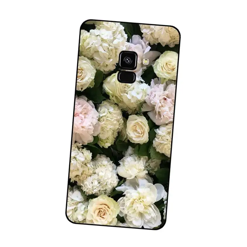 N306 Delicate Flower Black Silicone Case Cover For Samsung Galaxy J2 J3 J4 J5 J6 J7 J8 Pro Plus Prime 2018 2017 |