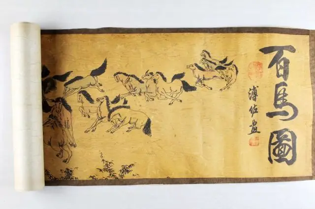 

China Antique Boutique collection the hundred Horse Diagram