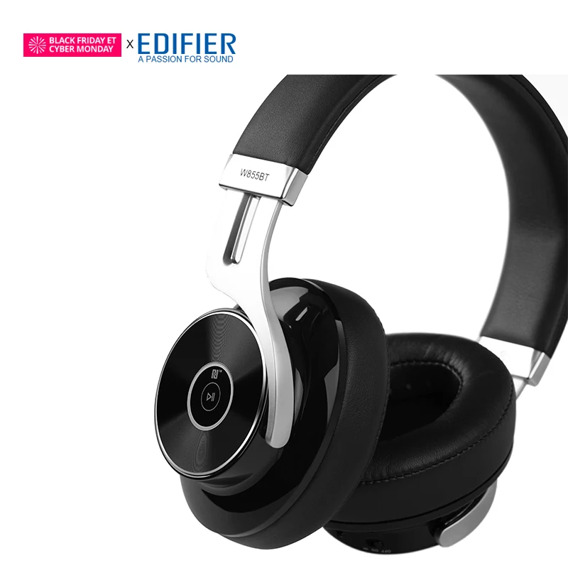 EDIFIER W855BT Bluetooth 4 1 наушники шумоизоляция над ухом HIFI с микрофоном Поддержка NFC Apt
