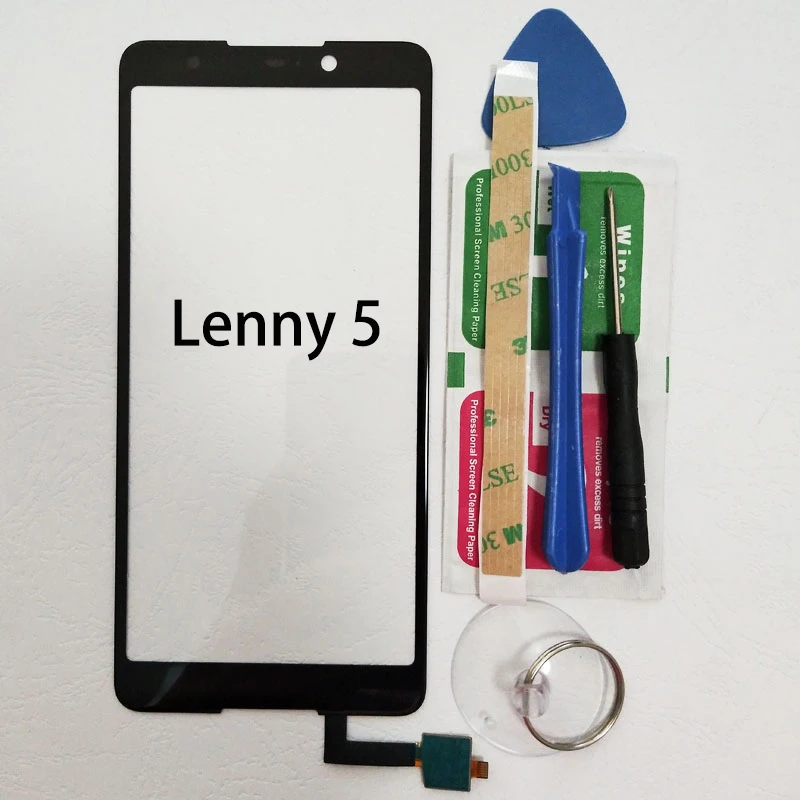 BINYEAE сенсорный экран для Wiko Lenny 2/Lenny 5 дигитайзер сенсорная панель стекло объектив сенсор+ Fix инструменты - Цвет: lenny 5 black