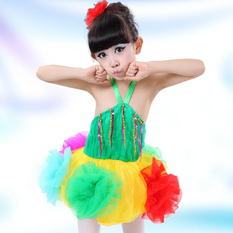 Новинка 2017 года сезон весна лето платье для выступлений модные детские костюмы