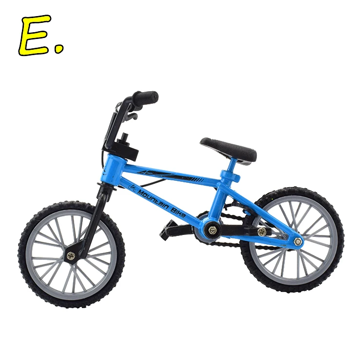 E 1 шт. Finger bmx велосипед игрушки для мальчиков мини-велосипед с тормозной веревкой сплав bmx функциональный горный велосипед модель игрушки для детей подарок - Цвет: E