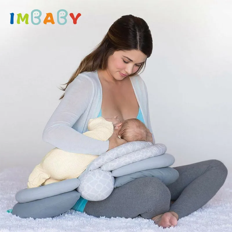 IMBABY подушка для грудного вскармливания для новорожденных, подушка для кормления ребенка, регулируемая высота, подушка для грудного вскармливания