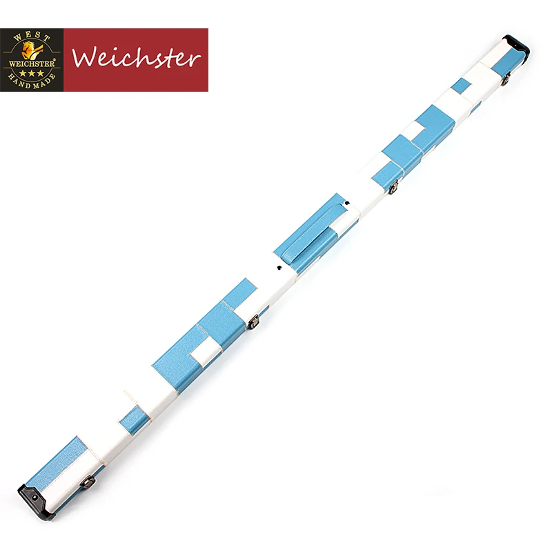 Weichster один 1 шт патч чехол снукер бассейн твердый кий чехол - Цвет: Blue White