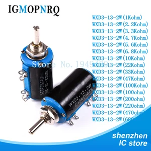 Проволочный потенциометр 1 шт., WXD3-13-2W 100 200 220 470 680 1K 2,2 K 3,3 K 4,7 K 10K 22K 33K 47K 5,6 K Ohm WXD3-13 2 Вт