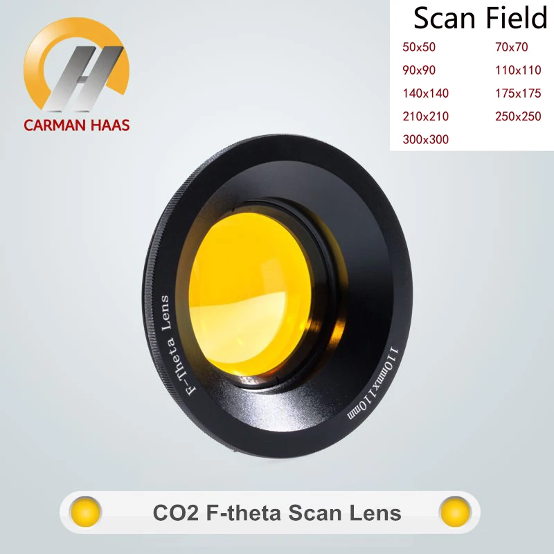 Лазерная F-Theta линза Carmanhaas Co2 для лазерной маркировки ZnSe объектив сканера 70*70 мм