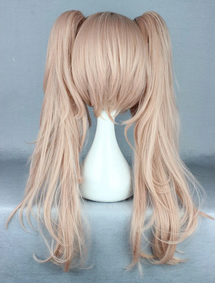 Danganronpa Cosplay Anime Wigs Dangan Ronpa Enoshima Junko Costume Women Long Hair Halloween Prop |
