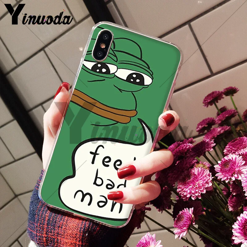 Yinuoda pepe аниме грустная лягушка 2018 новый роскошный модный Чехол для мобильного