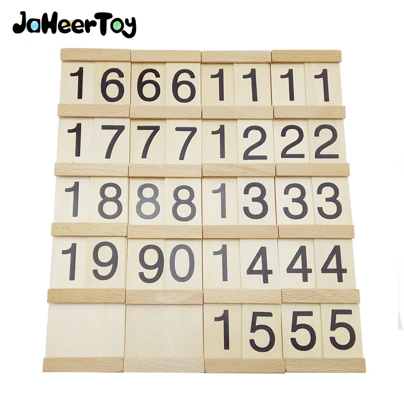 

JaheerToy Arithmetic Digital Cognition Math Toys for Children Montessori Educational Toy Wood Board Figure