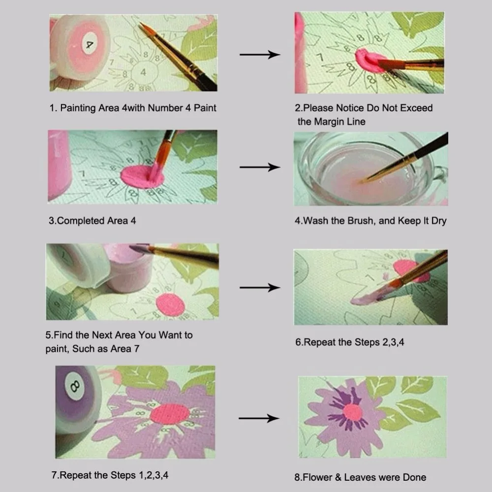 DIY цветные краски по номерам крутая лягушка Красочные животные картины с