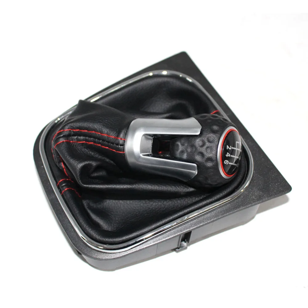 Для VW Golf 5 MK5 R32 для GTI 2004 2005 2006 2007 2008 2009 автомобиля Шестерни переключатель ручки для включения и выключения с кожаные ботинки