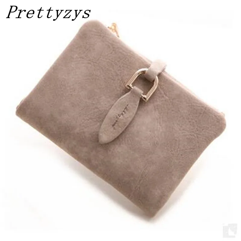 Prettyzys женский короткий клатч с застежкой-защелкой винтажный матовый женский кошелек модный маленький женский кошелек короткий держатель для карт
