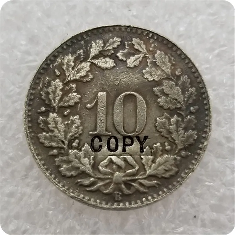 1896 Швейцария 10 Rappen Монета КОПИЯ памятные монеты-копия монет медаль коллекционные