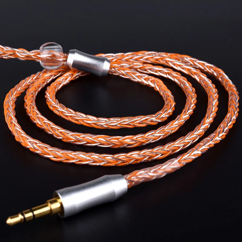 4 мм штекер 8 Core DIY кабель MMCX изготовленный на заказ для Shure SE215 SE535 SE846 UE900 SE425