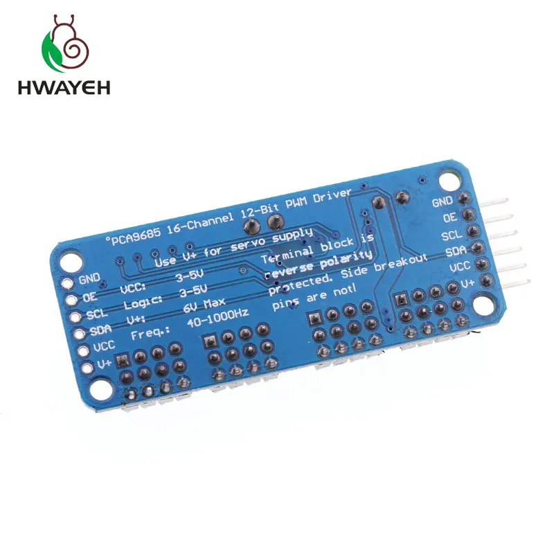 16 канальный видеорегистратор 12 битная ШИМ/Servo Driver I2C интерфейс PCA9685 модуль для arduino