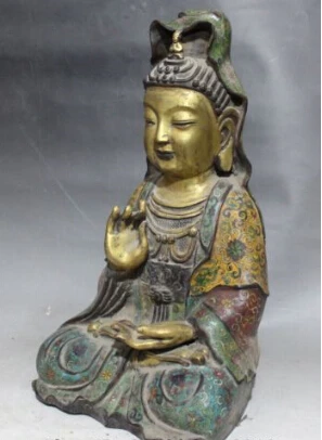 RHS0207 16 &quotКитайский Перегородчатой Эмали Золотой Свинка Кван-инь Гуань Инь Богиня