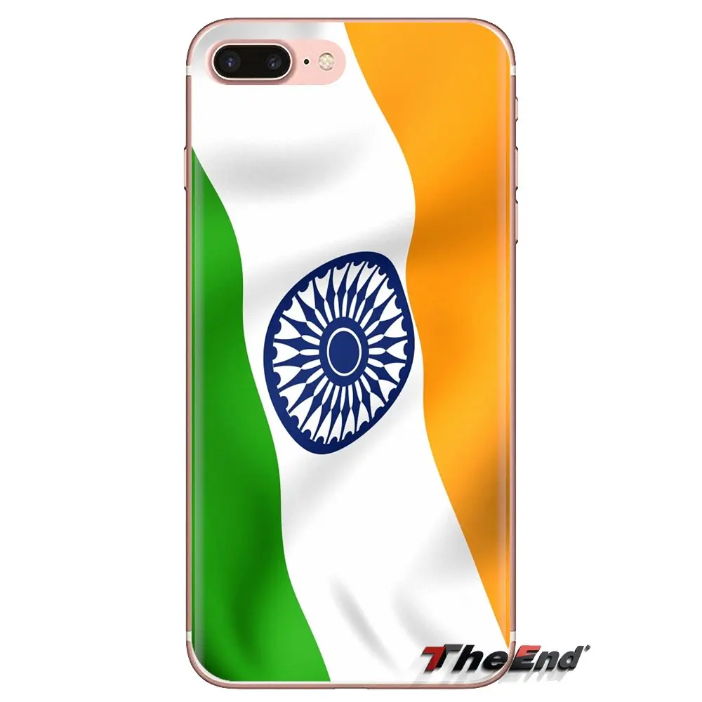 For iPod Touch Apple iPhone 4 4S 5 5S SE 5C 6 6S 7 8 X XR XS Plus MAX India Banner Indian National Flag TPU Transparent Bag Case |