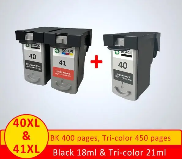 BK BK Tri color 3PCS XiangYu совместимые чернильные картриджи 40 объектива Цифрового Фотоаппарата Canon PG40 CL41 PG-40 CL-41 iP1600/IP1700/IP1800 PG 40 CL41 MP450 MP470 принтер - Цвет: BK BK Tri color 3PCS