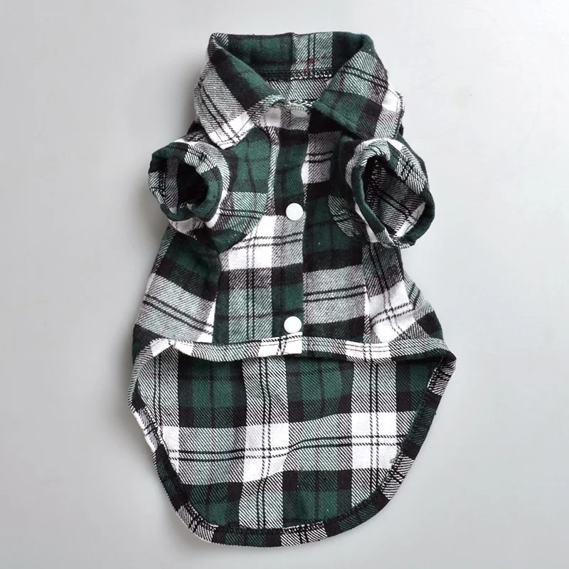 Comwarm Pet Puppy Dog рубашка жилетки клетчатая полосатая футболка для питомца хлопковые