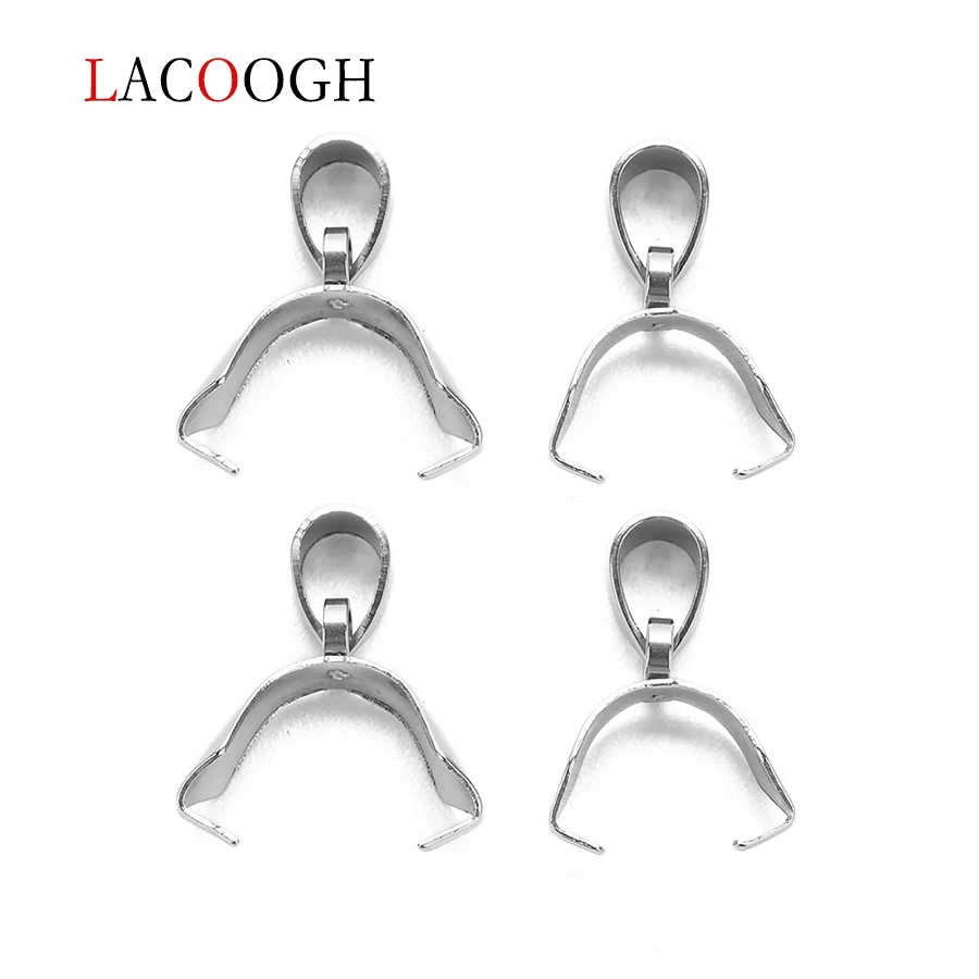 Lacoogh 20 шт./лот кожаный зажим для ушей из нержавеющей стали Ширина подвески пряжки