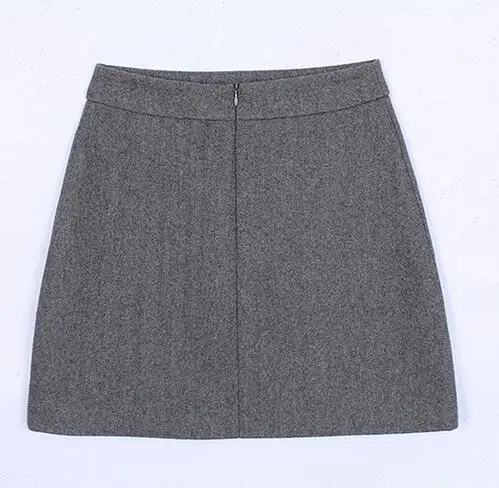 

2018 Spring Autumn Winter Women High Waist A-Line Skirt Woolen Short Skirt Slim Elegant Basic Sexy Mini Skirt Skirts Women S-XXL