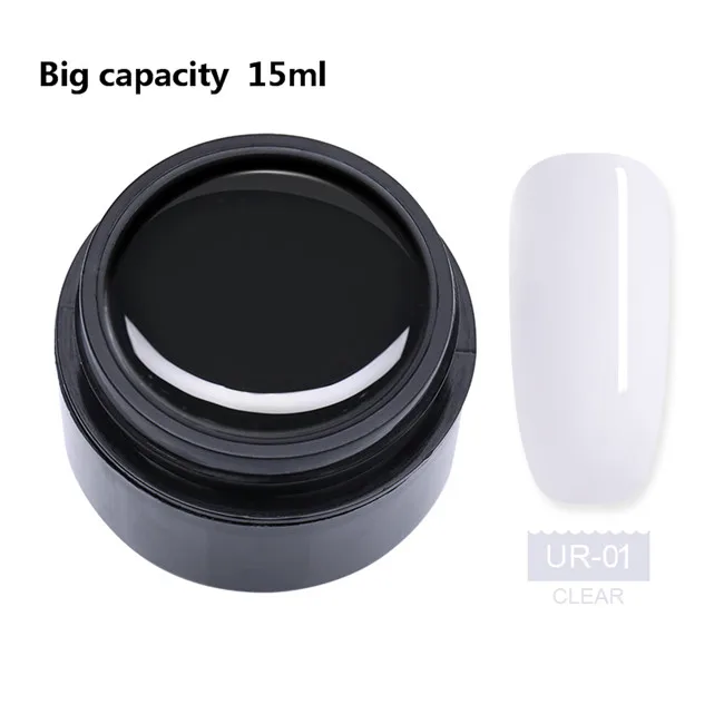 15ml Clear UR SUGAR Nail Art Poly Nail Gel Manicure Clear Pink Natural Hard Jelly Builder French Nail Extend Gel Acrylic Building Varnish - Цвет: 15ml Clear