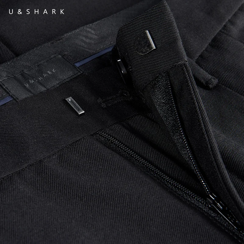 U &amp SHARK новое поступление черный официальный деловой костюм брюки Мужская